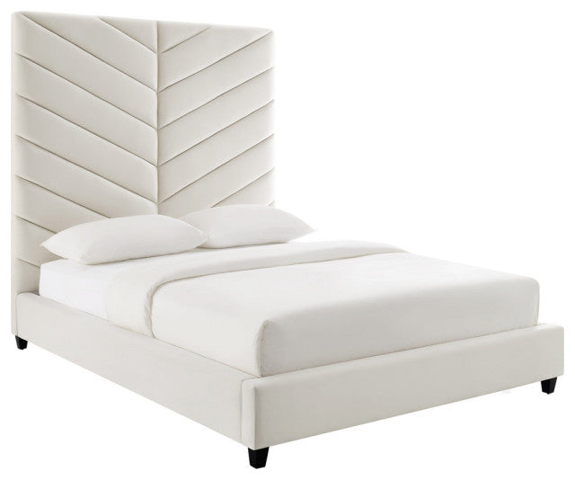 Javan Milky Velvet Bed