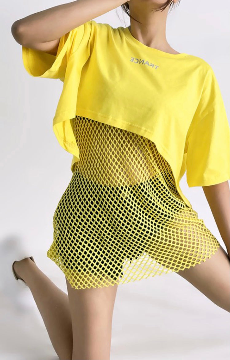 Fishnet Tank T-shirt Crop